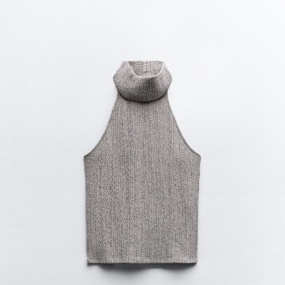 ZARA - Textured Halter Top & Pants Set